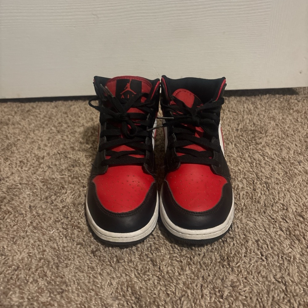 Jordan Red and Black High-Top Sneakers